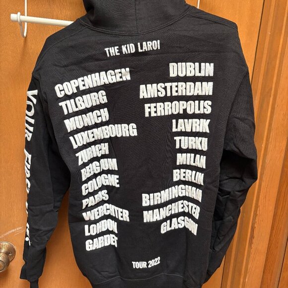 $80 MSRP NEW The Kid LAROI Hoodie - Lips -  XL - Black - Picture 2 of 2